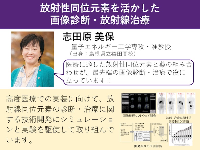 志田原美保 放射性同位元素を活かした画像診断・放射線治療