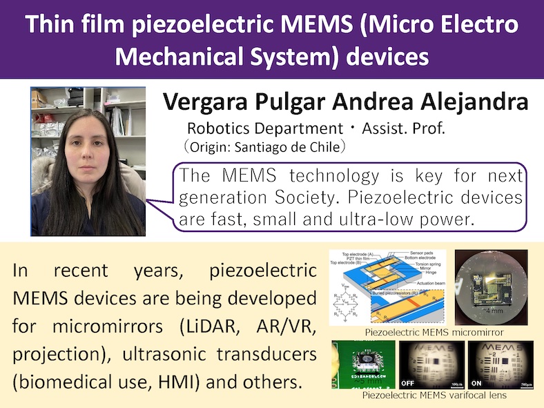 VERGARA PULGAR ANDREA ALEJANDRA Thin film piezoelectric MEMS (Micro Electro Mechanical System) devices