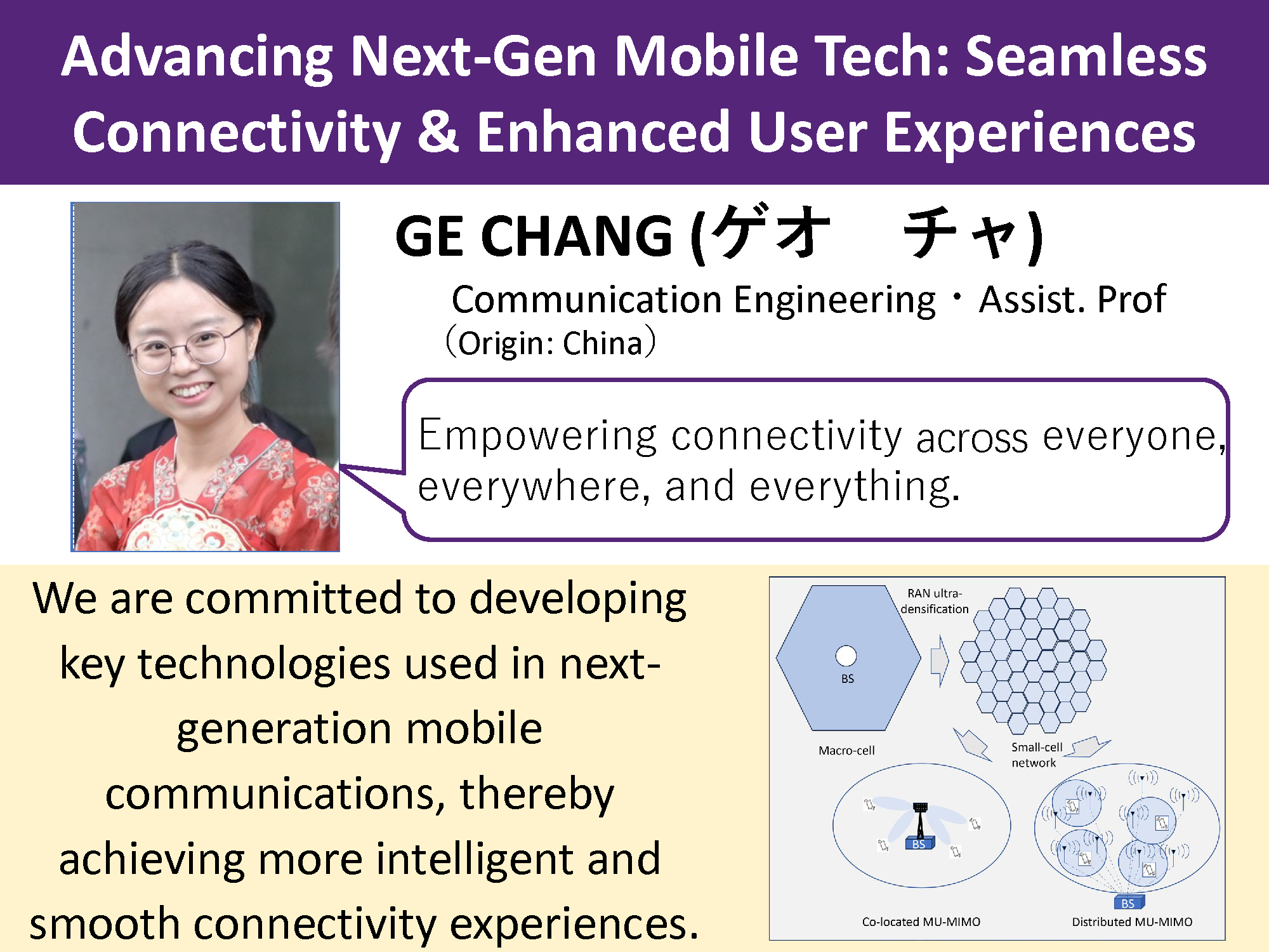 GE CHANG  Advancing Next-Gen Mobile Tech: Seamless onnectivity and Enhanced User Experiences